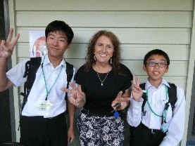 ホストファミリーと一緒に