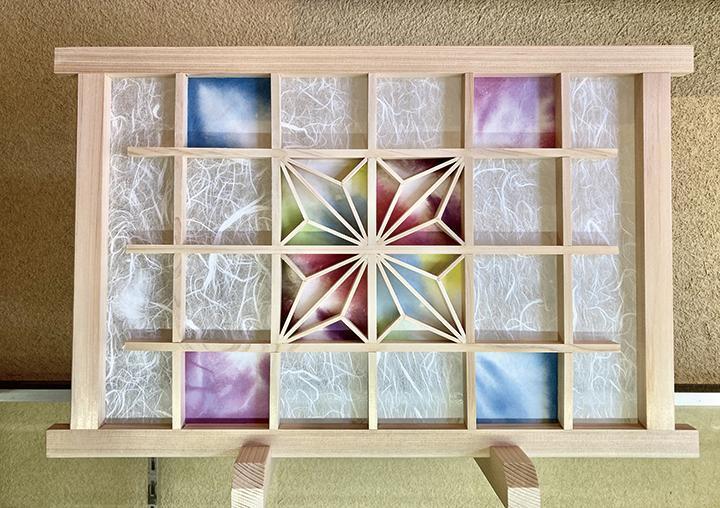 因州和紙を貼ったついたて