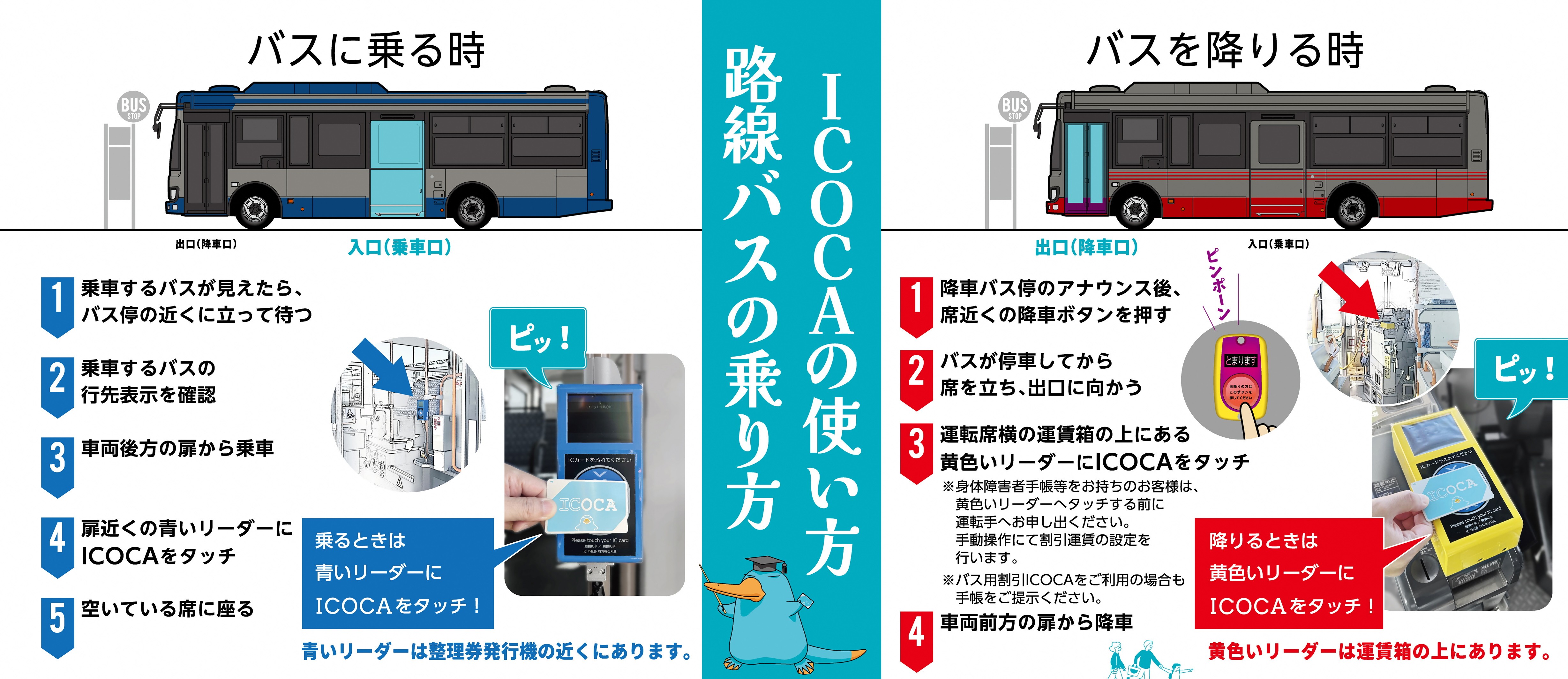 ICOCAの使い方・路線バスの乗り方